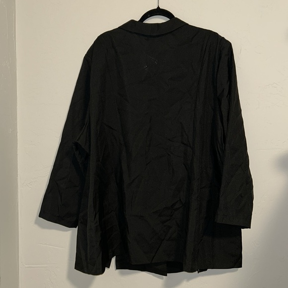 Roaman’s Black Button Down Dress Jacket Size 32W - Picture 5 of 7
